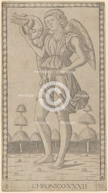 Chronico (Genius of Time), c. 1465. Creator: Master of the E-Series Tarocchi.