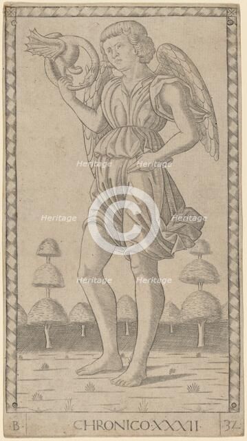 Chronico (Genius of Time), c. 1465. Creator: Master of the E-Series Tarocchi.