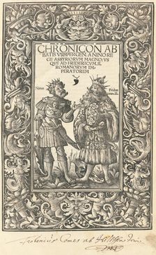 Chronicon Abbatis Urspergen, 1515. Creators: Daniel Hopfer, Burchard of Ursperg