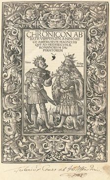 Chronicon Abbatis Urspergen, 1515. Creators: Daniel Hopfer, Burchard of Ursperg