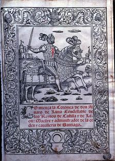 Chronicle of Don Alvaro de Luna, cover of the printed edition in Milan in 1546
