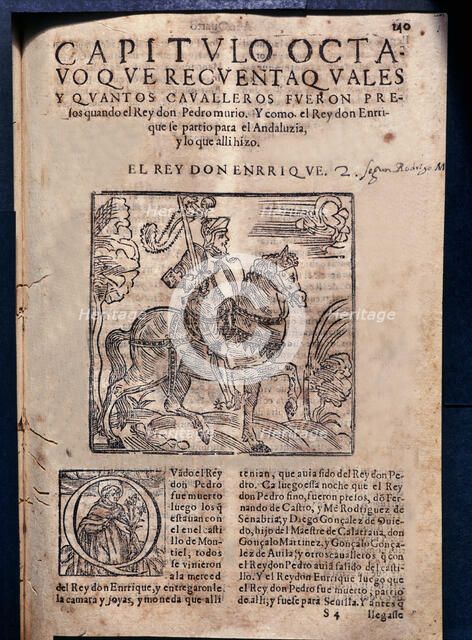 Chronicle of the Kings of Castile by Pedro Lopez de Ayala, the 8th chapter, beginning of the stor…