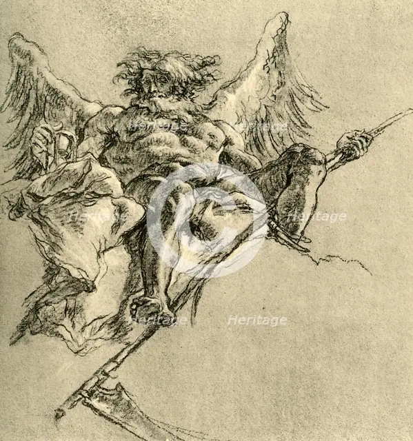 'Chronos', 1752, (1928). Artists: Giovanni Battista Tiepolo, Giovanni Domenico Tiepolo.