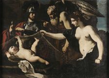 Chronos Admonishes Eros in Presence of Venus and Mars, c1625. Creator: Guercino