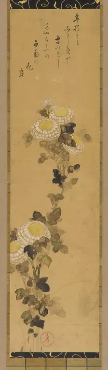 Chrysanthemums, 18th-19th century. Creator: Ogata Kenzan