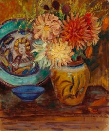 Chrysanthemums, 1927. Creator: Alfred William Finch