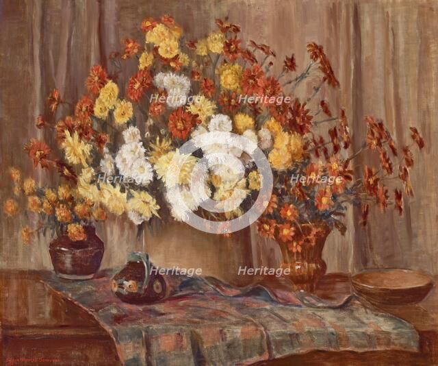 Chrysanthemums, 1939. Creator: Susan Hayward Schneider.