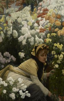 Chrysanthemums, c1874-76. Creator: James Tissot