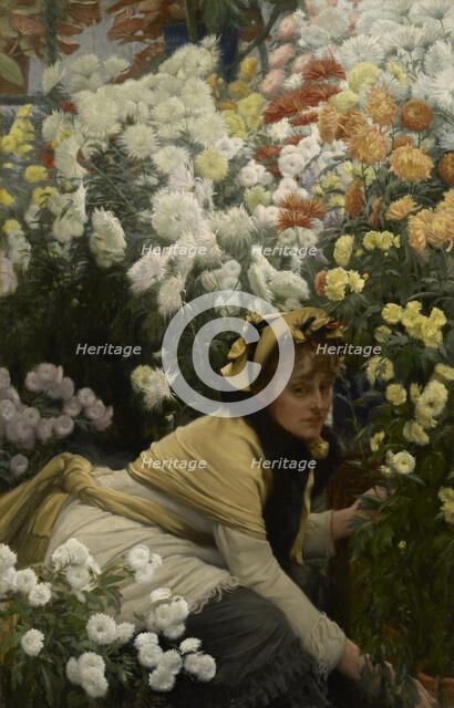 Chrysanthemums, c1874-76. Creator: James Tissot.