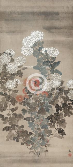 Chrysanthemums, mid 1600s. Creator: Kitagawa S?setsu (Japanese, active 1639-50).