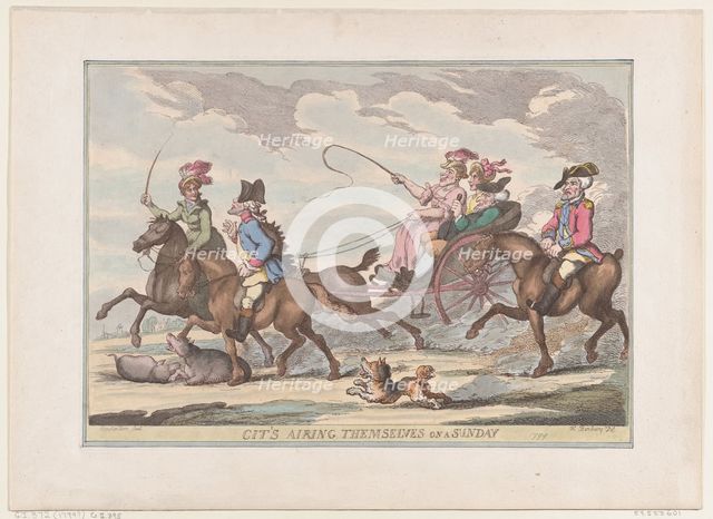 Cit's Airing Themselves On A Sunday, 1799., 1799. Creator: Thomas Rowlandson.