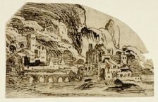 Citadel and Bridge in the Mountains, n.d. Creator: Unknown