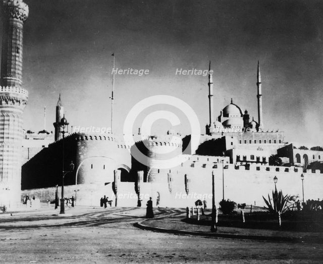 Citadel and Mohammed Ali Mosque, Cairo, Egypt, late 19th or early 20th century. Artist: Unknown