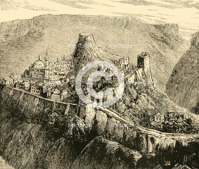 'Citadel and Palace of the Ancient Kings of Bulgaria at Tirnova", 1890. Creator: Unknown.