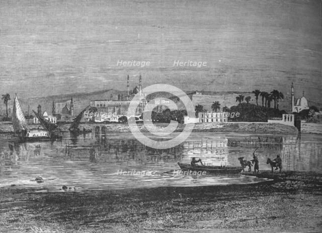 'Citadel in Cairo, from the Nile', c1882. Artist: Unknown.