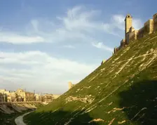 Citadel of Aleppo, Syria, medieval fortified, built 3rd millenium BC-12th century AD (2001). Creator: LTL