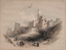 Citadel of Jerusalem, without the Walls, Tower of David, 1839. Creator: David Roberts (British, 1796-1864)