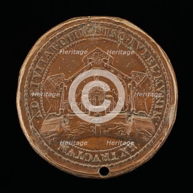 Citadel of Parma [reverse], 1545/1547. Creator: Gian Federigo Bonzagna.