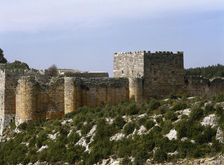 Citadel of Salah Ed-Din or Saladin Castle, near Al-Haffah, Syria, 2001. Creator: LTL