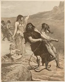 Cité Lacustre, 1897. Creator: Fernand Cormon (French, 1845-1924); Imprimerie Champenois