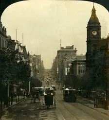 Cities of the Sunny South, Melbourne, Victoria, Australia 1909. Creator: George Rose