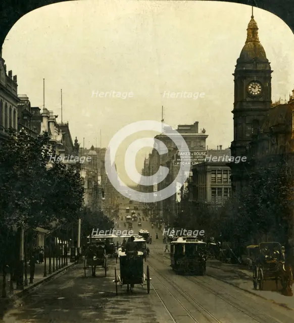 'Cities of the Sunny South, Melbourne, Victoria, Australia', 1909.  Creator: George Rose.