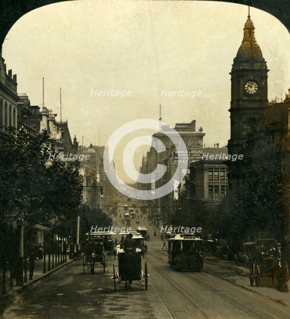 'Cities of the Sunny South, Melbourne, Victoria, Australia', 1909.  Creator: George Rose.