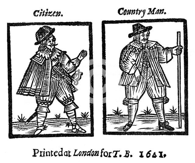 Citizen and countryman, 1641, (1910). Artist: Unknown