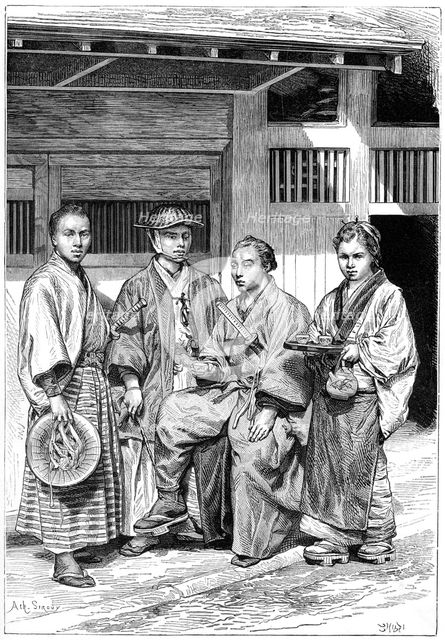 Citizens of Tokyo, Japan, 1895. Artist: Unknown