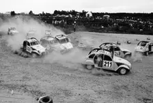 Citroën 2CVs at an auto-cross