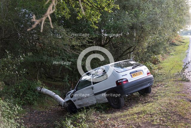 Citroen Saxo accident 2016. Creator: Unknown.