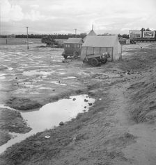 Citrus workers in winter quarters, near Lindsay, California , 1939. Creator: Dorothea Lange