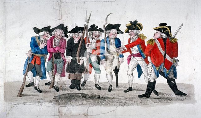 'City traind bands', 1789.                          Artist: John Nixon