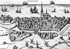 City view of Malmo from Samuel von Pufendorf's "De rebus a Carolo Gustavo gestis", pub.1696, (1941) Creator: Unknown