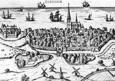 City view of Malmo from Samuel von Pufendorf's "De rebus a Carolo Gustavo gestis", pub.1696, (1941) Creator: Unknown