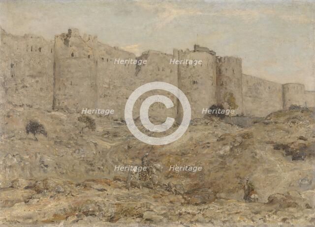 City wall in India, 1898-1900. Creator: Marius Bauer.