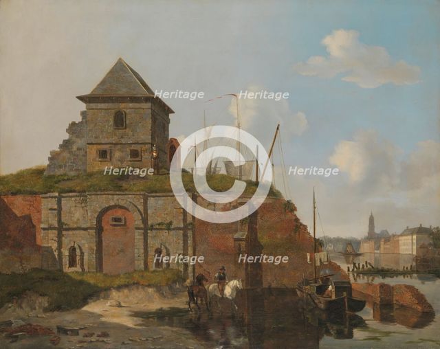 City Wall with Gunpowder Magazine, 1830. Creator: Carel Jacobus Behr.