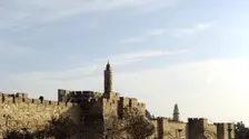 City walls and ancient citadel with Tower of David, Jerusalem, Israel, 2nd century BC (2014). Creator: LTL