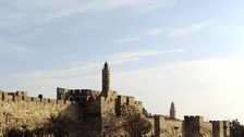 City walls and ancient citadel with Tower of David, Jerusalem, Israel, 2nd century BC (2014). Creator: LTL