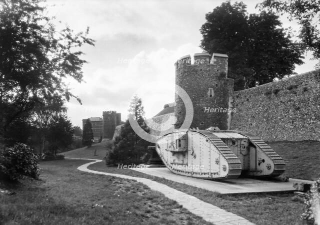 City walls, Canterbury, Kent, 1920-1940. Artist: Walter Scott.