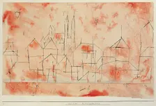 City with gothic cathedral (Stadt mit gotischem Muenster), 1925
