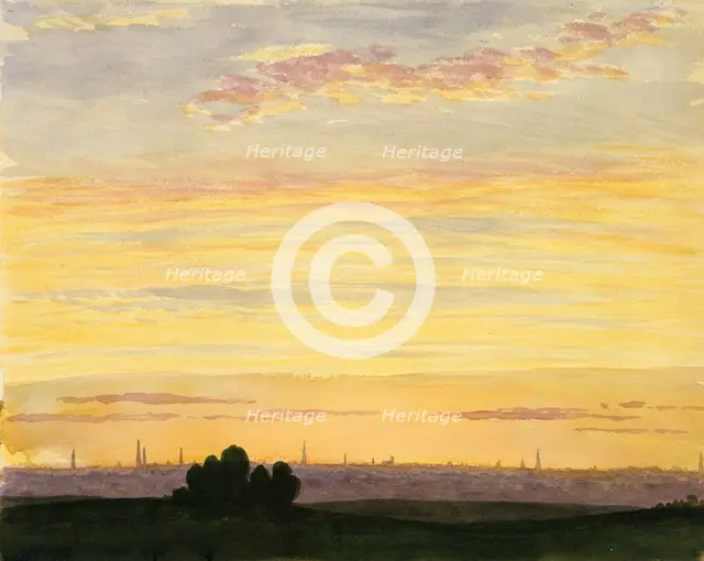 City and Sunset, . Creator: Henry Farrer.