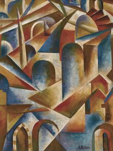 City. Artist: Exter, Alexandra Alexandrovna (1882-1949)
