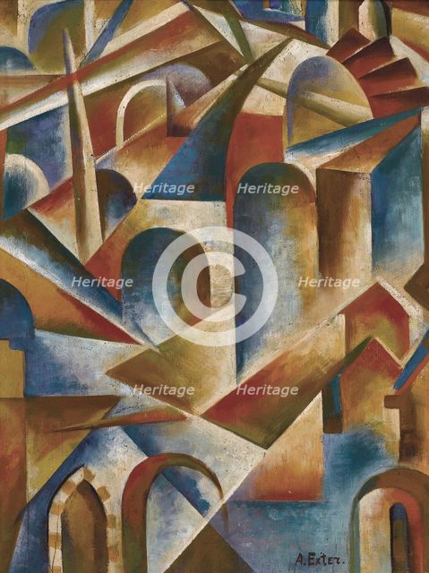 City. Artist: Exter, Alexandra Alexandrovna (1882-1949)
