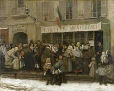 City canteen during the siege of Paris (1870-1871), c1870. Creator: Henri Pille
