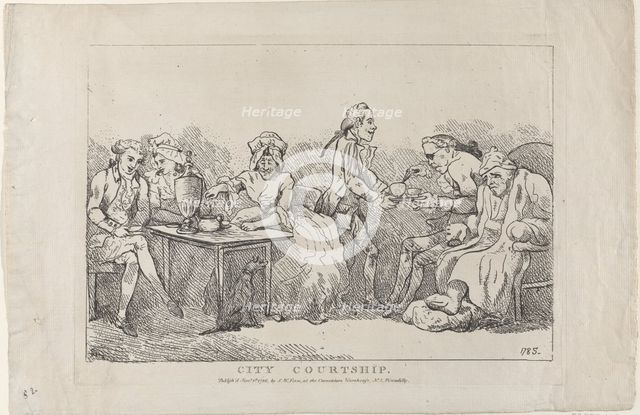City Courtship, 1786., 1786. Creator: Imitator of Thomas Rowlandson.