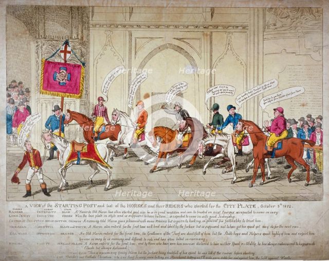 City election candidates of 1812. Artist: Anon