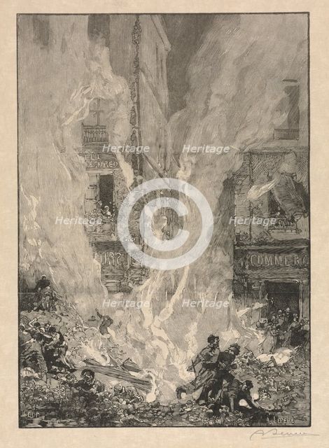 [City Fire]. Creator: Auguste Louis Lepère (French, 1849-1918).
