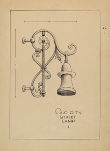 City Gas Light Bracket, c. 1936. Creator: Lucien Verbeke