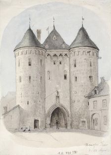 City gate "Neusser Thor", 1850-1855. Creator: Karl Anders Ekman